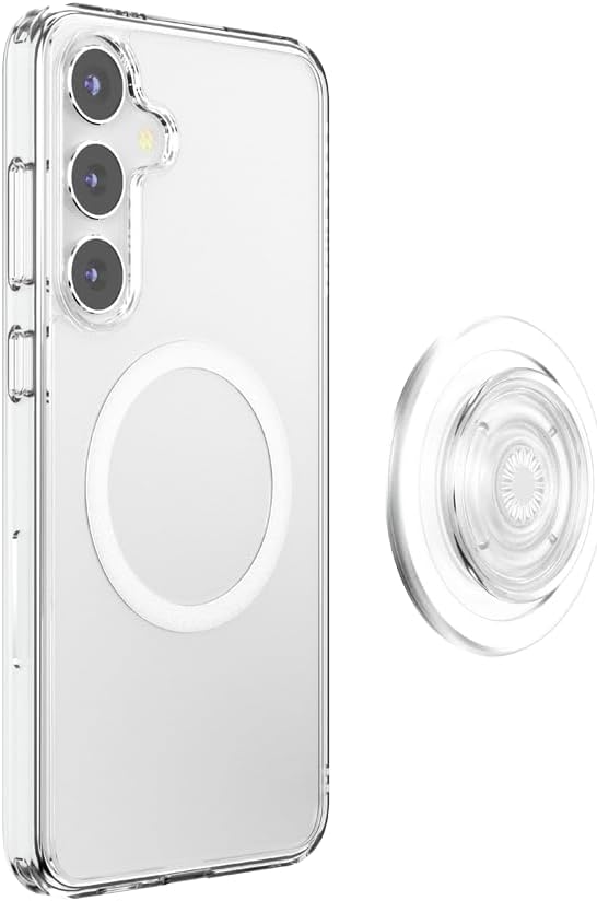 PopSockets Samsung Galaxy S24+ Phone Case Compatible with MagSafe - Clear