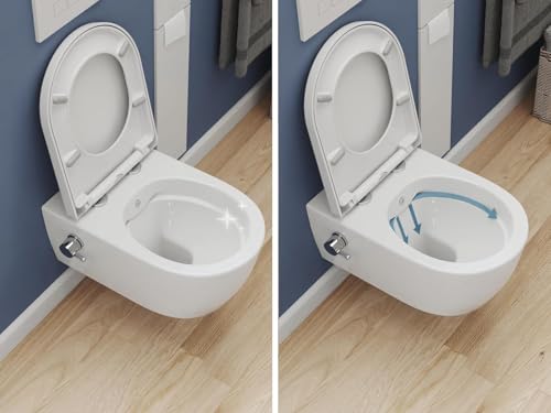 Dusch-WC SSWW mit Softclose Toilettensitz und spülrandloser Taharet-Funktion