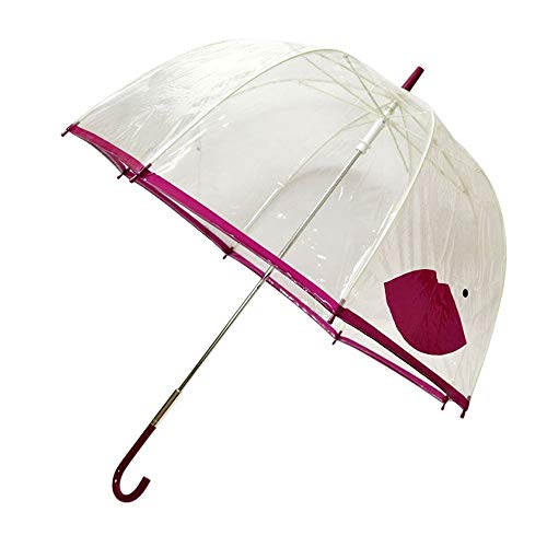 フルトン Fulton L719 029251 Birdcage-2 Abstract Lip Magenta 「Lulu Guinness」ルルギネス コラボモデル バードケージ ビニール傘 長傘 鳥かごのようなドーム型のフォルムが魅力的なアンプレラ [並行輸入品]