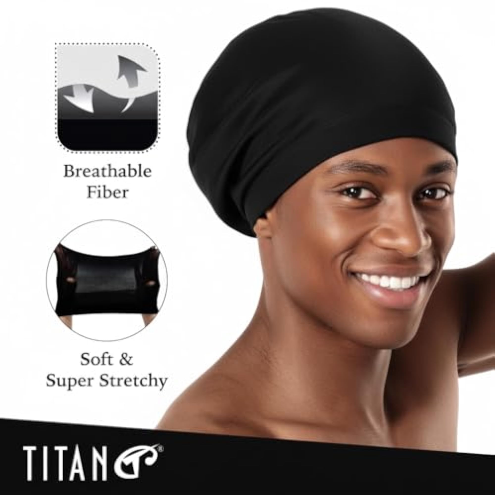 Classic Dreadlock Stocking Cap in Black