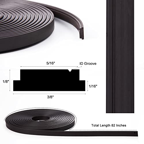 82 Inches Shower Door Magnetic Strip Replacement Insert For Framed And Semi-Framed Swinging Glass Shower Doors With 3/8" Width #TOP1