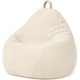 bananair Pouf Poire en Velours Côtelé - Fabriqué en France – Doux, Confortable, Facilement...