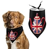 British Tea UK - Pañuelo ajustable para perro, diseño de bandera de Reino Unido, pañuelo triangular para perros y gatos