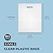 Juvale 100 Pack Clear Gift Bags with Handles, 12 x 15 Bulk Plastic Die Cut Retail Bags for Merchandise, Shopping, Trade Shows