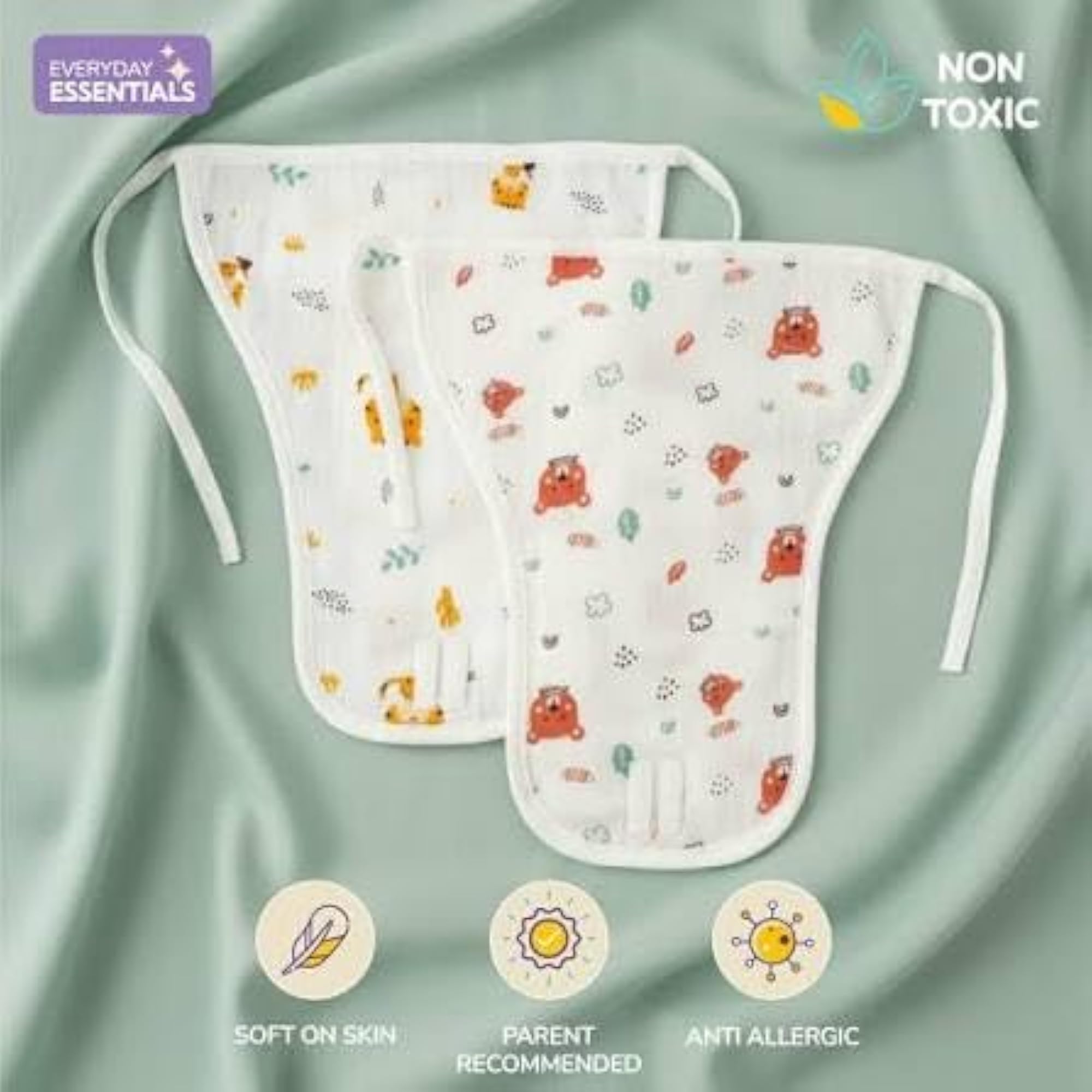 Muslin Cotton Cushioned Nappy for Newborns, Reusable