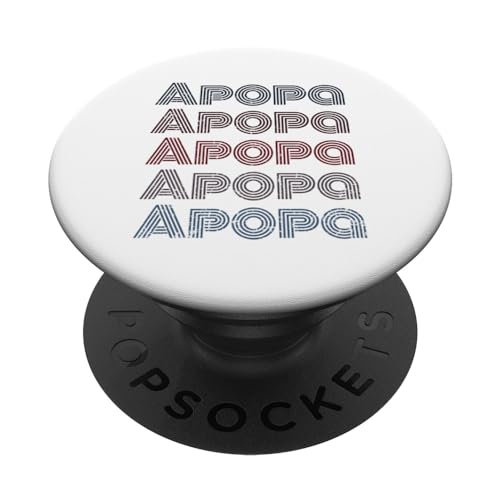 El Salvador 70's City Retro Vintage Apopa PopSockets Swappable PopGrip, Black