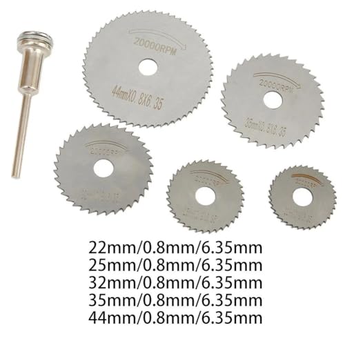 Kit Disco Jogo de Lâmina de Serra Circular de Aço HSS e Haste para Retífica, Dremel, Furadeira E Par