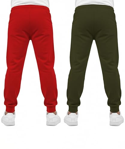 Image of KYDA KIDS 100% Cotton Track Pants for Boys | Premium Printed Soft Single Jersey Fabric | Elastic Waist Loose Fit Summer Full Length with Rib Hem (Pack of 2)