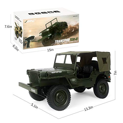 Rc Trucks, Military Truck Drive Off-Road Rc Cars, 1:10 Scale High Speed 4WD 2.4Ghz Remote Control Trucks for Adults and Kids - Thumbnail 5