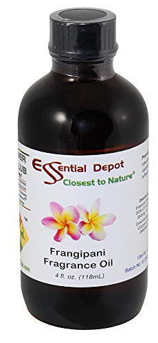 Frangipani Fragrance Oil - 4 oz - Supplied in 4 oz. Amber Glass Bottle with Black Phenolic Cone Lined and Safety Sealed Cap