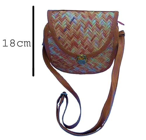 Image of han bag bamboo (LOCK) Bamboo Bags for Women - Handmade Wicker Woven Purse Handbag