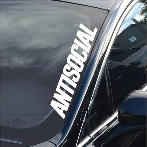 Rakelfix Antisocial Anti Social Sozial Aufkleber JDM Sticker Autoaufkleber Größe/Farbe WÄHLBAR! Windschutzscheibe