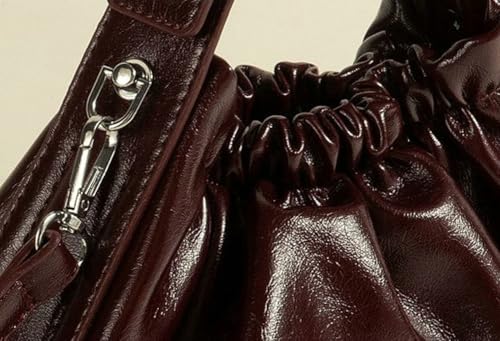 Multi-Way PU Leather Shoulder Bag for Women Adjustable Crossbody Purse with Drawstring Simple Capacity Hobo Handbag3