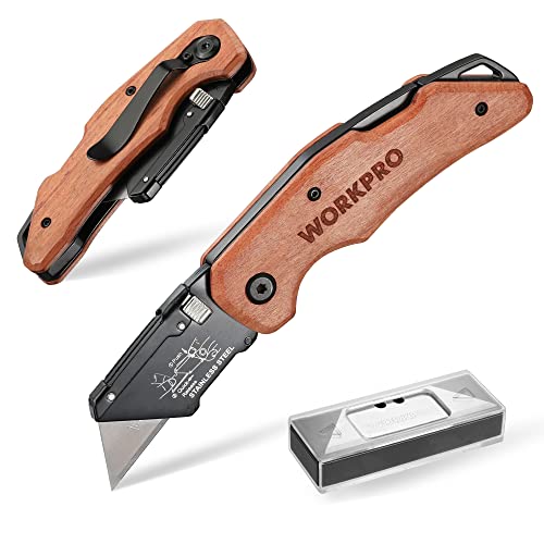WORKPRO Cutter Utilitaire avec Mécanisme de Changement Rapide, Ma...