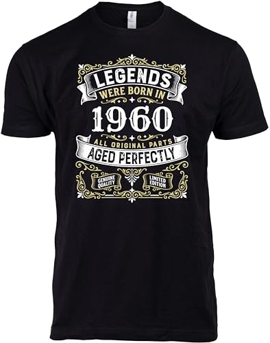 66th Birthday Gift T-Shirt for 66 Year Old Man - Funny 66th B-Day Humor Gag Tee for Men Born in 1960 - (Men,S)