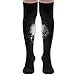 Produktbild Not afraid Black Skeleton Train Exit Unisex Knee High Long Socks Boot High Socks Length 50CM