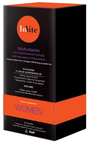 InVite Health Women's Multivitamin, Supports The Health of The Brain, Eyes, and Circulatory System, 30 Packets (Pack of 1)