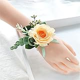 Couleurs: comme image lkpoijuh Accessoires de Mariage Bracelet Corsage Bracelet Boutonniere Roses Décoration de Fleurs (Color : Bracelet Yellow)