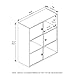 Furinno Pasir 3 Tier Shelf with 3 Door/Round Handle, Steam Beech