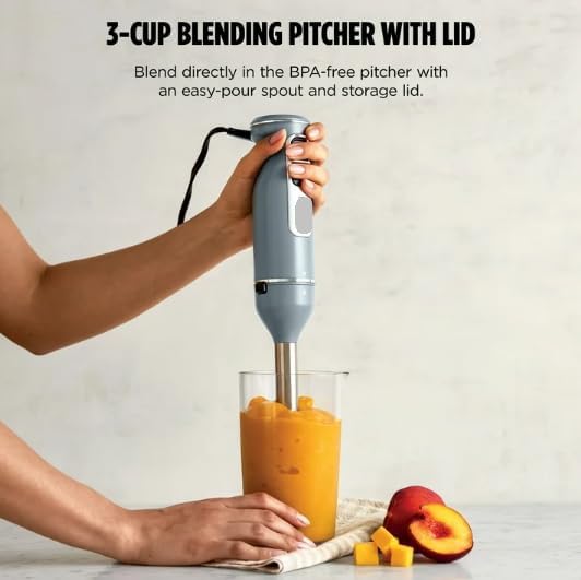 Niinja Power Duo Immersion Blender and Whisk, 650 W motor, 3 speeds, color Gray, (model CI 200)