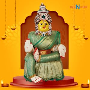 PujaNPujari varalakshmi Doll with Face for Pooja Combo Offer(Multicolour, Standard)