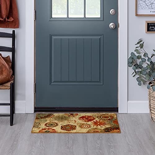 Mohawk Home Caravan Ornamental Floral Medallion 2' 6" X 3' 10" Area Rug - Orange - Perfect For Living Room, Dining Room, Office #TOP1