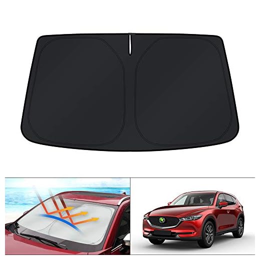 KUST Windshield Sunshade for Mazda CX-5 2017-2023 CX5 Window Shade Sun Visor Protector Blocks UV Rays Keep Your Car Cooler