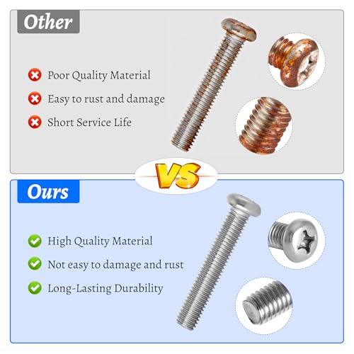 Belleone Wall Mounting Screws Bolts Fit for Samsung TV - M8 x 45mm with 25mm Long Spacers, Solid Screw Bolts Hardware, TV Mounting Bolts Compatible with Samsung 50" 55" 60" 65" 70" 75" 82" TV - Image 6