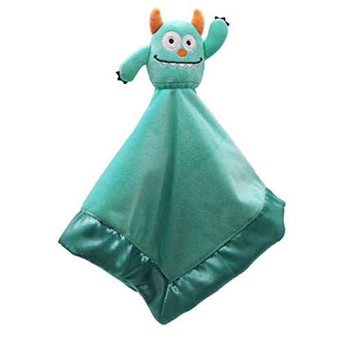 Image of Yikes Twins Monster Lovey Blanket for Baby | Large 20" x 20" Baby Lovey for Girls or Boys | Cute Monster Security Blanket for Babies and Toddlers