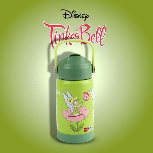 Image of CELLO Kidzbee Gen Alpha Stainless Steel Kids Flask Water Bottle 370ml | 3D Tinker Bell Touch & Feel Design, Leakproof Lightweight Easy to Carry Hot and Cold Kids Flask Water Bottle For School & Travel