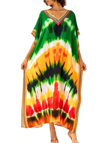 Chunoy Damen-Badeanzug, V-Ausschnitt, Kaftan,...