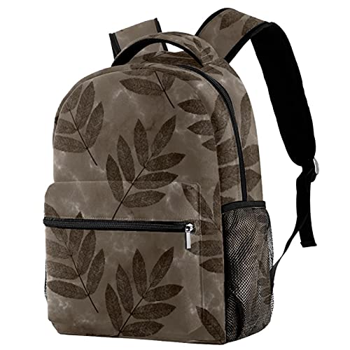Sac à dos décontracté ado motifs feuilles côtières et poches multiples filles garçons