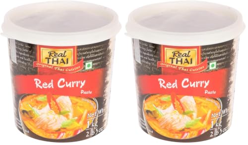 Image of Real THAI Original Thai Cuisine Red Curry Paste, 35.27 oz ℮ 1 Kg (Pack of 2)