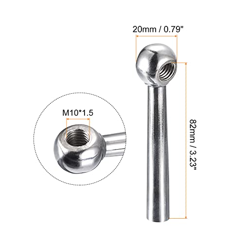 Image of uxcell Milling Machine Ball Table Handle, 1Pcs M10 Threaded 82mm /3.23 inch Length Ball Crank Table Handle Revolving Handle Replacement Parts for Industry Accessory