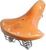  Selle vélo Ancien Style extérieur rétro Coussin en Cuir Absorption des Chocs vélo de Route siège Ressort Accessoire de Remplacement Universel Classique Cyclisme Confortable