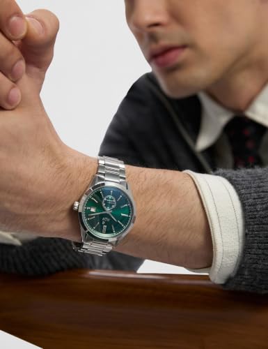 Image of Xylys Analog Green Dial Stainless Steel Strap Watch for Men