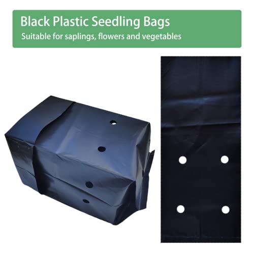 Belit 100 Pcs Plant Nursery Bags, Plastic Seedling Pots Container For Fruit Tree, Flower, Starting Saplings, Plant Grow thumb #2