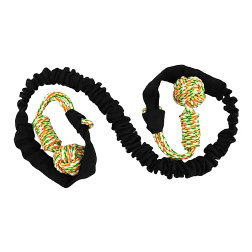 Wegiwuca Dogs Outdoor Bungee Tug Toy Interactively Knot Rope Toy for Dogs Toy Pet Cleanning Teeth Molar Knot Rope Toy