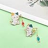 Lot de 2 épingles à revers en forme de chat mignon pour sacs à dos en émail pour animaux domestiques, chats, broches de pêche pour vestes, chapeaux, sacs, Métal, Nouveau #4
