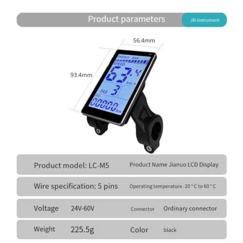 Pantalla LCD para bicicleta eléctrica OMD2 24V-60V con códigos de error 4