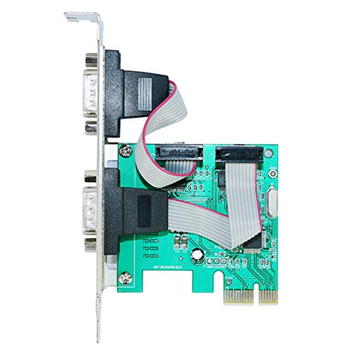 Pcie 2 Port Serial Expansion Card Pci Express To Industrial Db9 Serial / Rs232 Com Port Adapter 16C550 Uart Wch382 Chip For Desktop Pc Windows 10 With Low Bracket #TOP3
