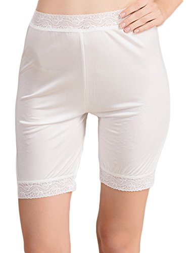 CLC Women's Mulberry Silk Leggings Lace Anti-exposure Underwear