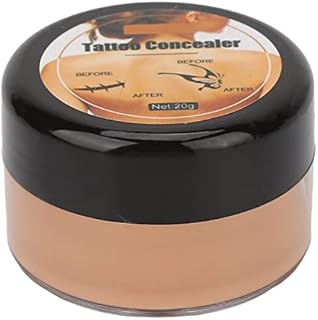 Scar Concealer,Tattoo Concealer Waterproof Makeup Skin Scar Dark Spots Birthmark Concealer,Coverage Cream Makeup Cover Up Cream Body Concealer Acne Concealer Waterproof Concealer Cream for(Dark Color)