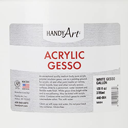 Handy Art Student Acrylic Gallon, White Gesso 128 Fl Oz (Pack of 1) - Image 3