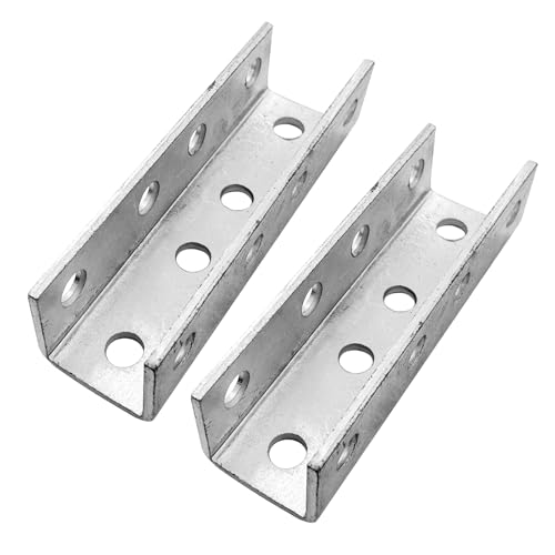 ITEVE.GD U-Shaped Brace Fitting,Turn Joint Connector Bracket Fit for 1/2 Bolt in 1-5/8 Strut Channel, 0.157 Thickness External Channel Coupler, Single Channel Brace(Electrogalvanized,1Pack)