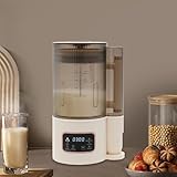 Leistungsstark: 12 Seiten verdickte Klingen aus feinem Stahl und ein Gleichstrommotor aus reinem Kupfer sorgen für die effiziente Produktion von Sojamilch, Saft (nicht im Lieferumfang enthalten) usw. und garantieren einen feinen und weichen Geschmack