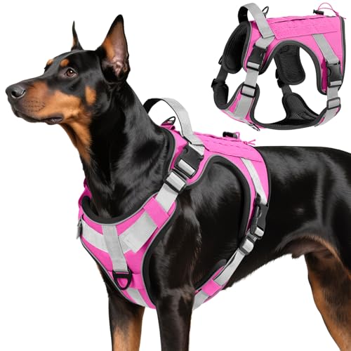 VavoPaw Heavy Duty Tactical Dog Harness for Large Dogs, No P