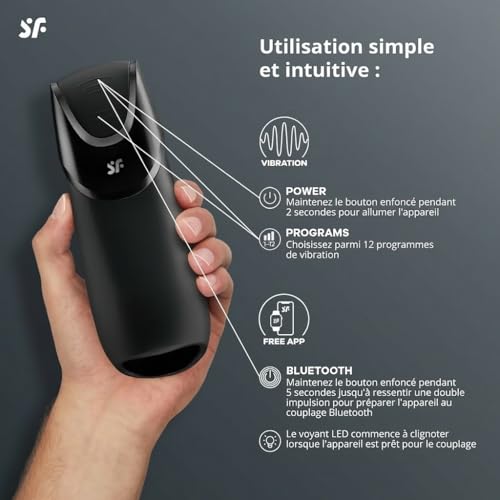 Sex toy homme étanche Satisfyer Men Vibration avec 14 programmes - 3