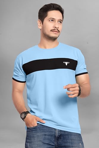 Image of Men's Polister Solid Round Neck Half Sleeve Shirt(D P K P-1284)