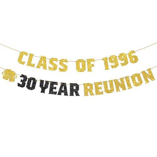 Class of 1996 30 Year Reunion Banner, Classmates Happy 30th Anniversary Party Photo Props Decortaios Supplies